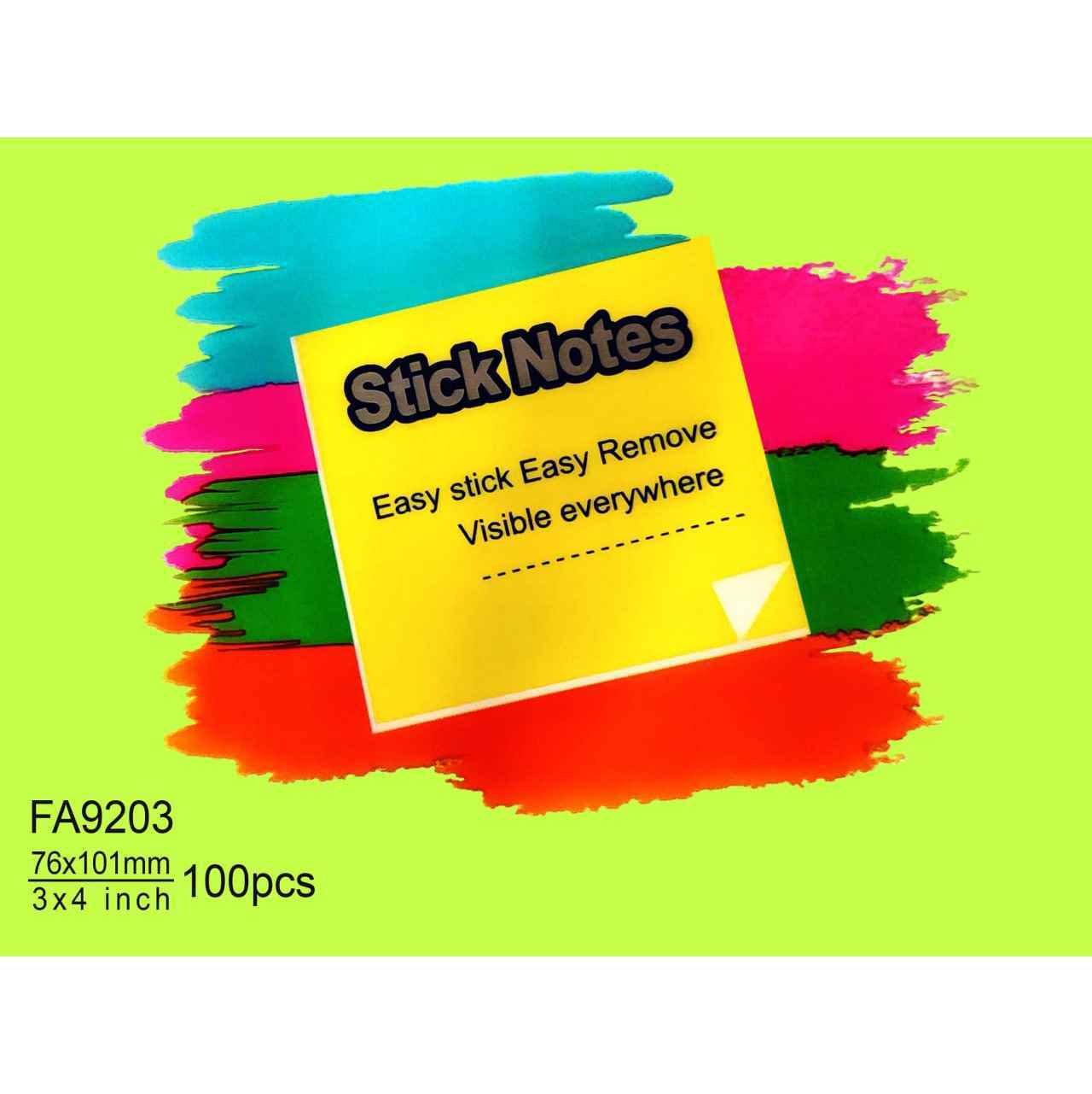 پست ایت100برگ76*101الوان اسکول فنز کد9203