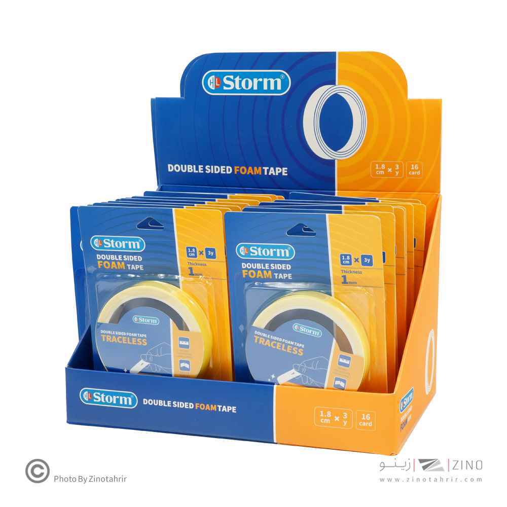 چسب دوطرفه1میل فوم1/8سانت3یارد استورم کدHL-102337