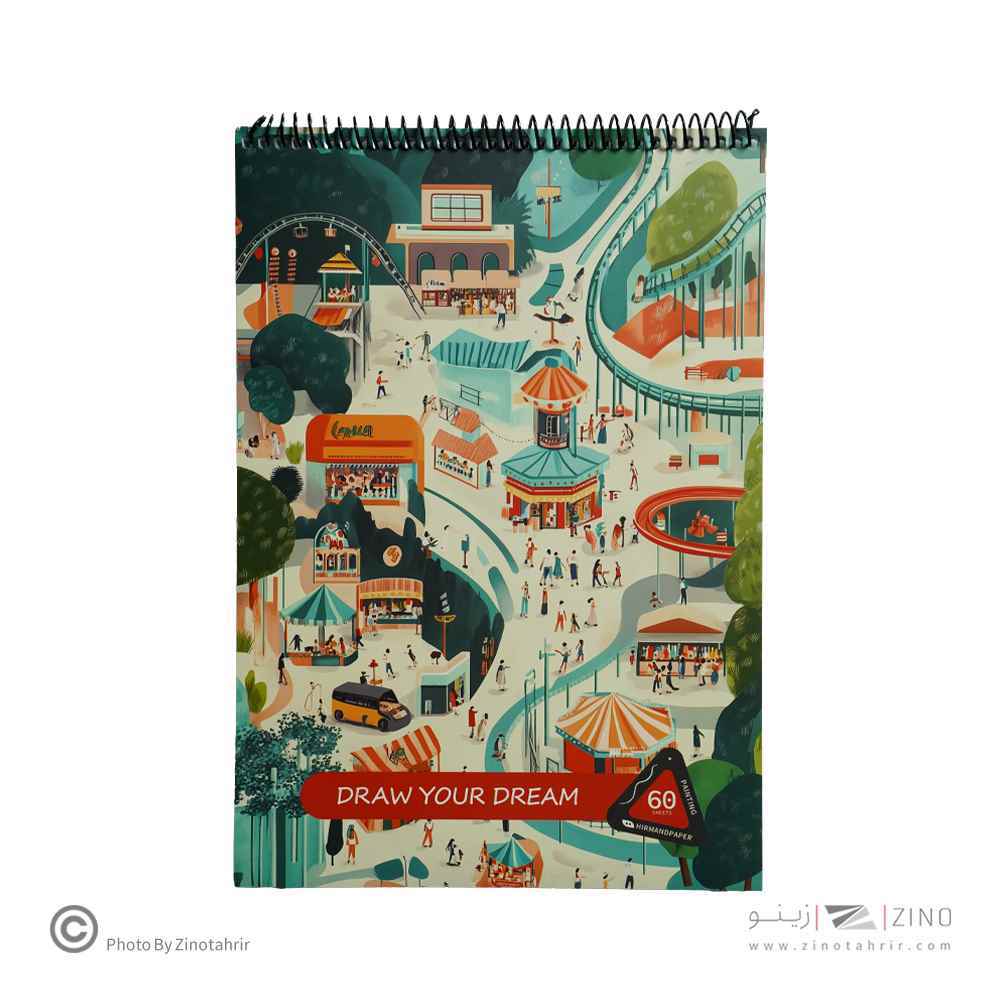 دفتر60برگ نقاشی رحای سیمی از بالا هیرمندپیپر