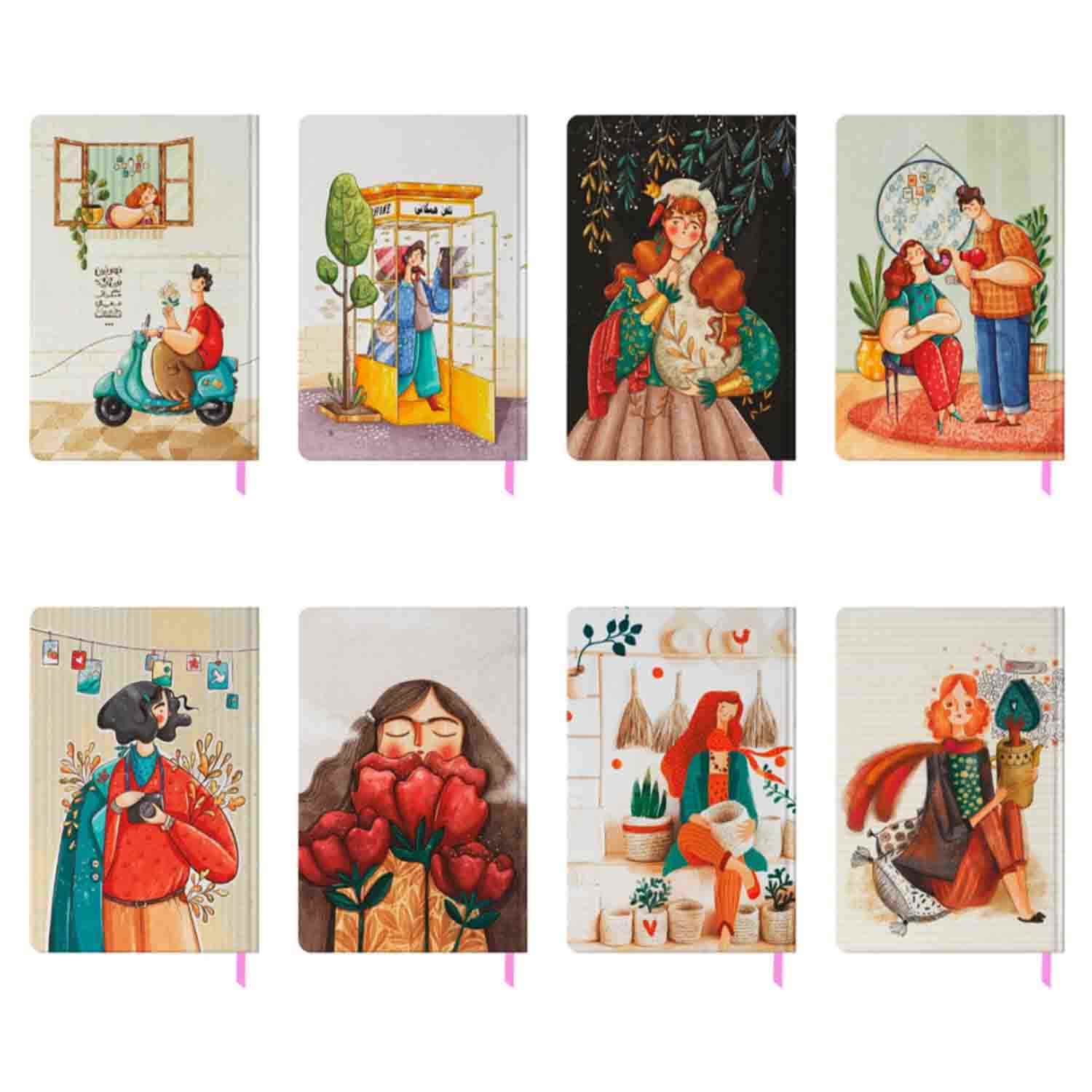 پلنررنگی هفتگی رقعی جلدسخت 15*21 مسترنوت کد406 کارتن 38عددی 