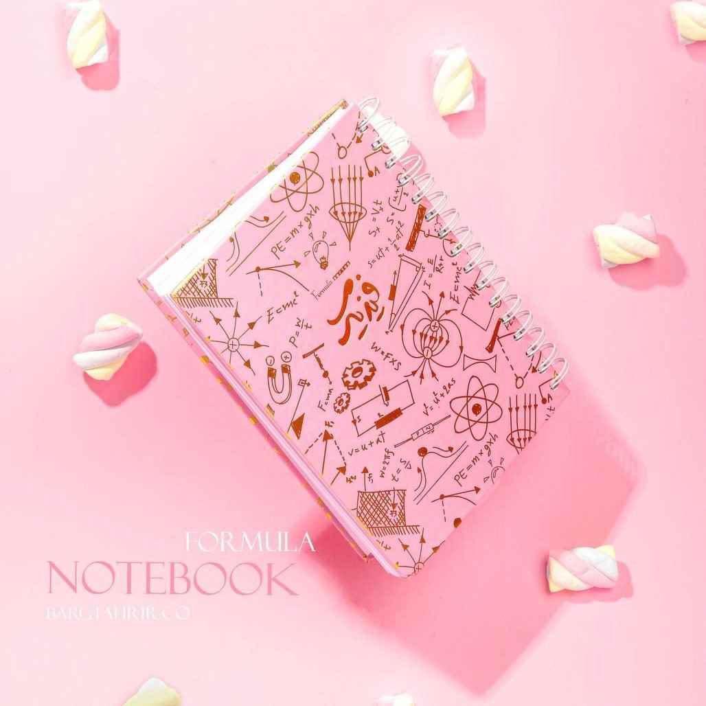 دفتر100برگA5جلدسخت فنردوبل برگ سری فرمول کد70112