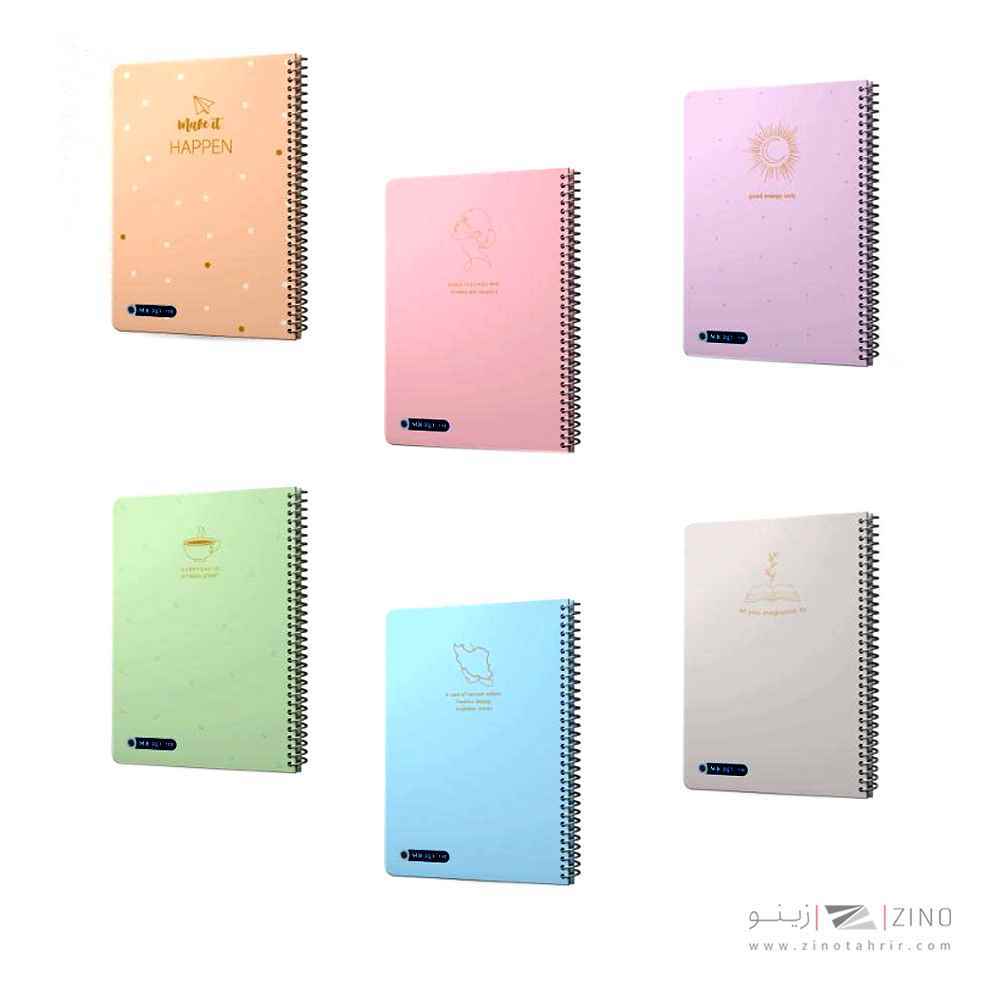 دفتر100برگ وزیری سیمی جلد سخت میکرو سری الگانت طلاکوب کدC76