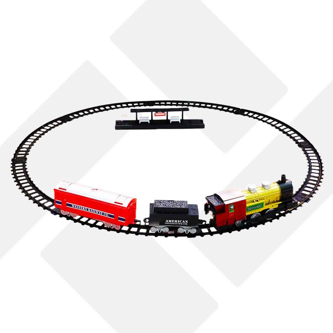 قطار قرمز کلاسیک با ایستگاه 300393 اسپادان 24