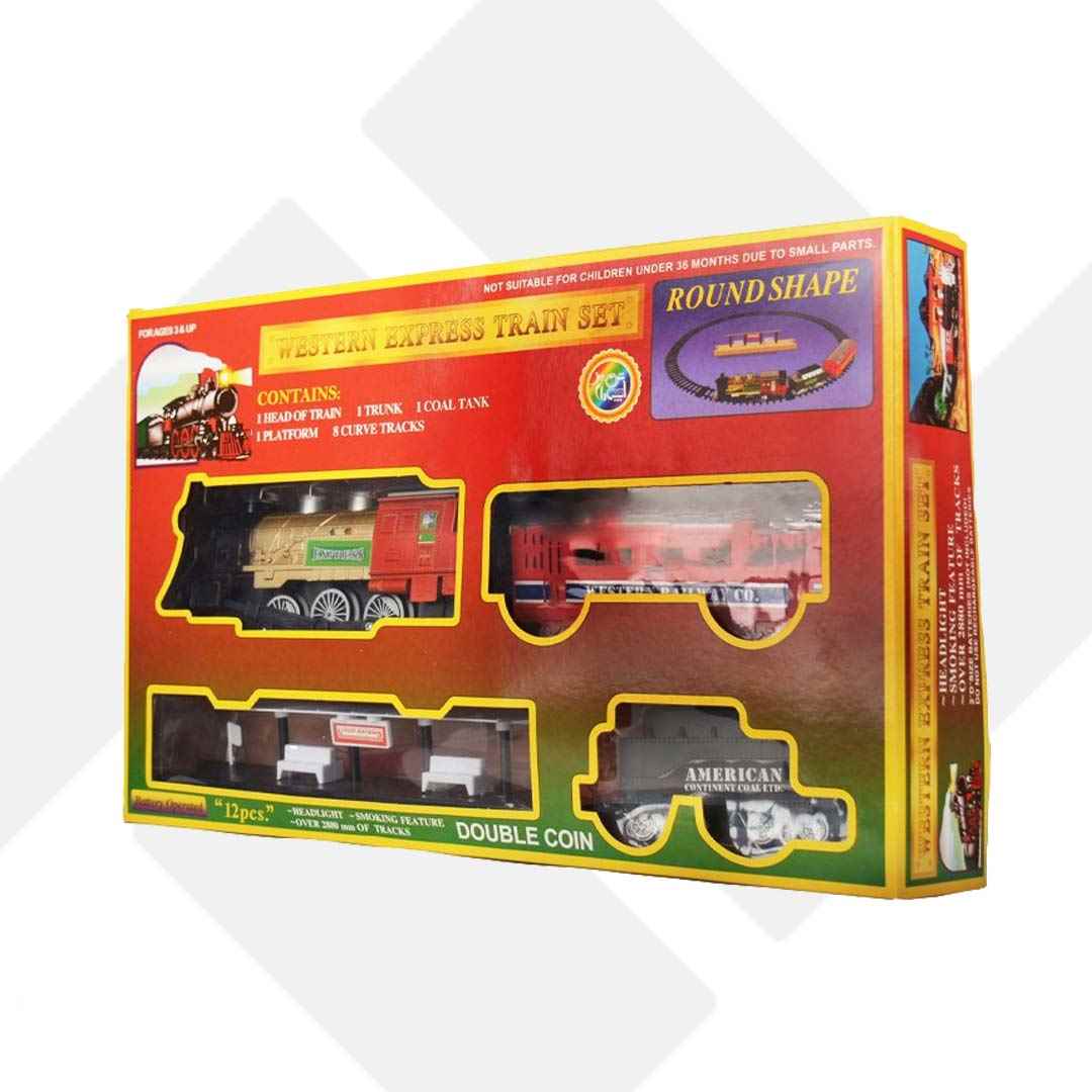 قطار قرمز کلاسیک با ایستگاه 300393 اسپادان 24