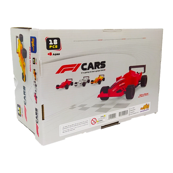 ست ماشین مسابقه ای فرمول یک هجده عددی کارتی