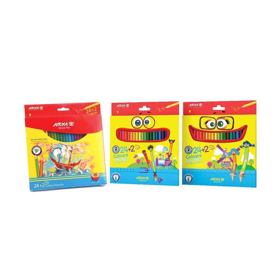 مدادرنگی24رنگ جعبه مقوایی آریا کد3017ـ 3098*120عدد*