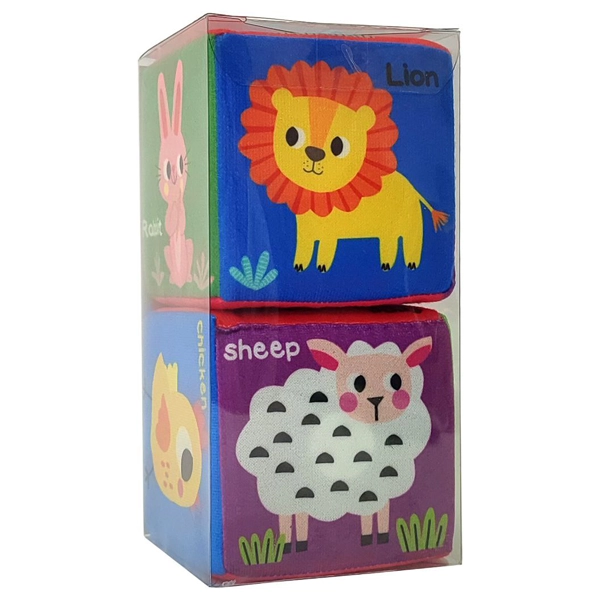 مکعب حیوانات جغجغه ای