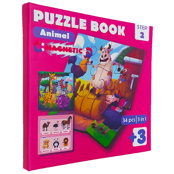 پازل بوک مگنتی حیوانات 34 قطعه (24)