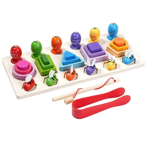 پایه اشکال مونته 5 ستون ماهیگیری و زنبور چوبی