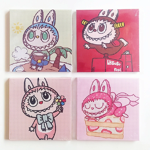 نقاشی الماسی 20*20 بوم طرح لبوبو