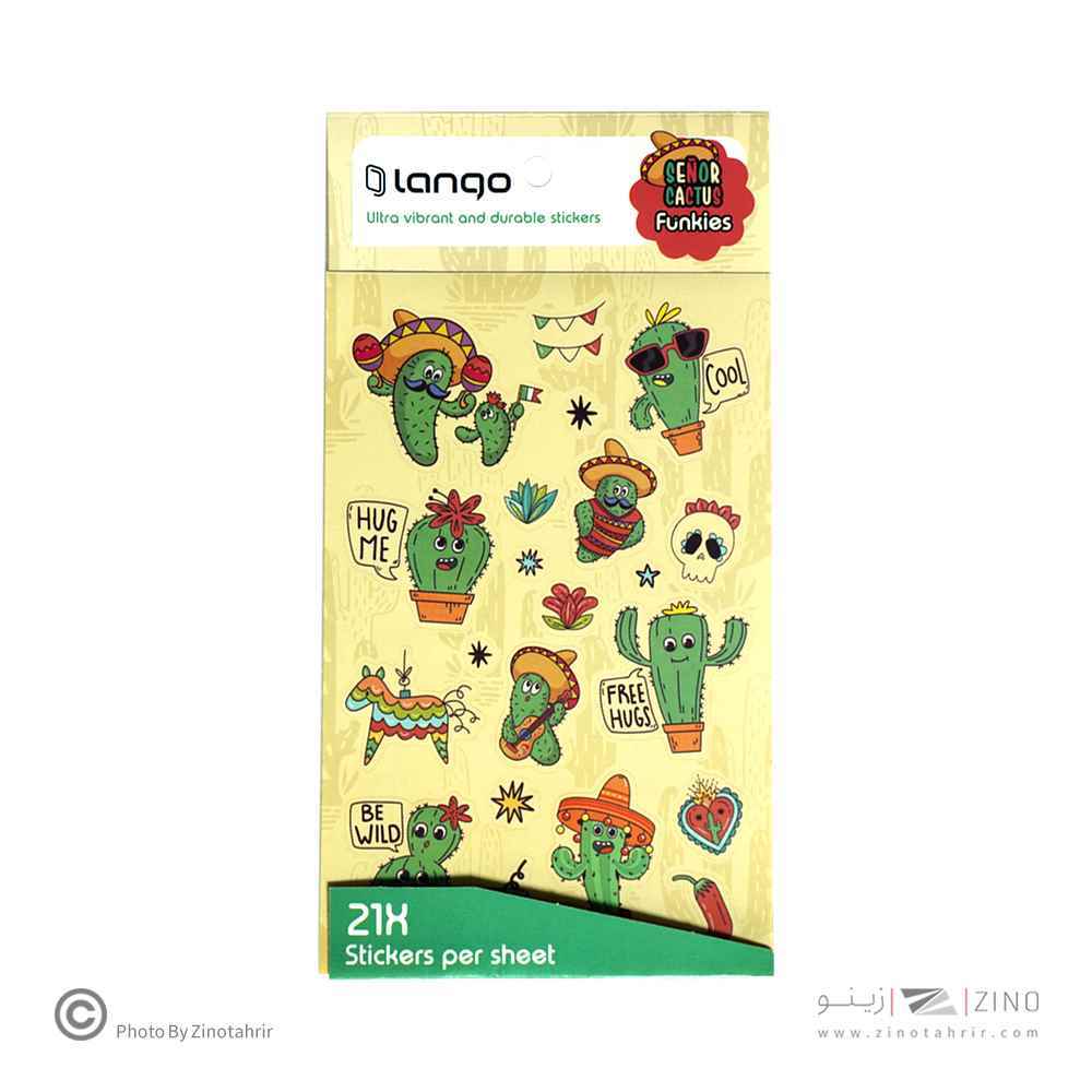 برچسب لانگو سری فانکیز طرح کاکتوس