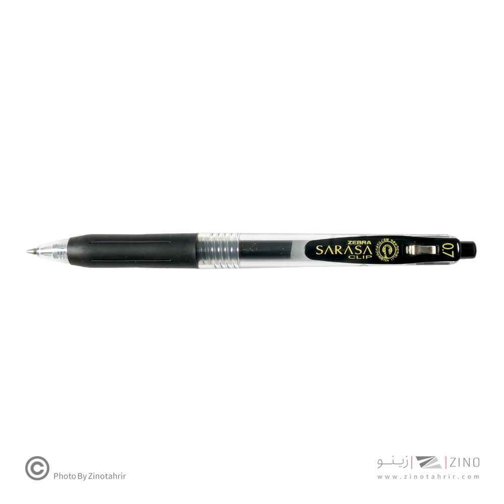 روان نویس فشاری ساراساکلیپ مشکی0/7 زبرا (10عددی)