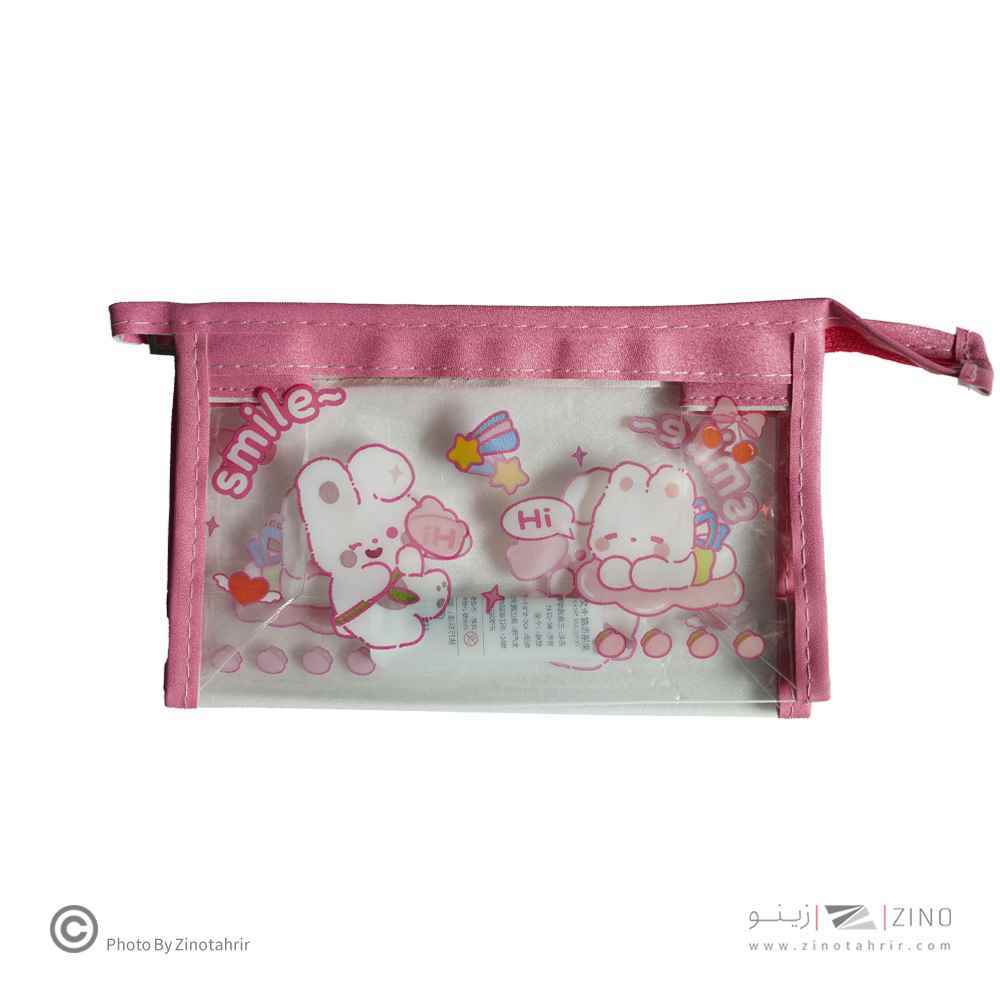 جامدادی تک زیپ دور چرمی طلقی موکا کد2242