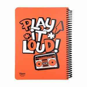 دفتر100برگ رحلی سیمی جلدطلق فانتزی الیپون کد813کارتن24عددی