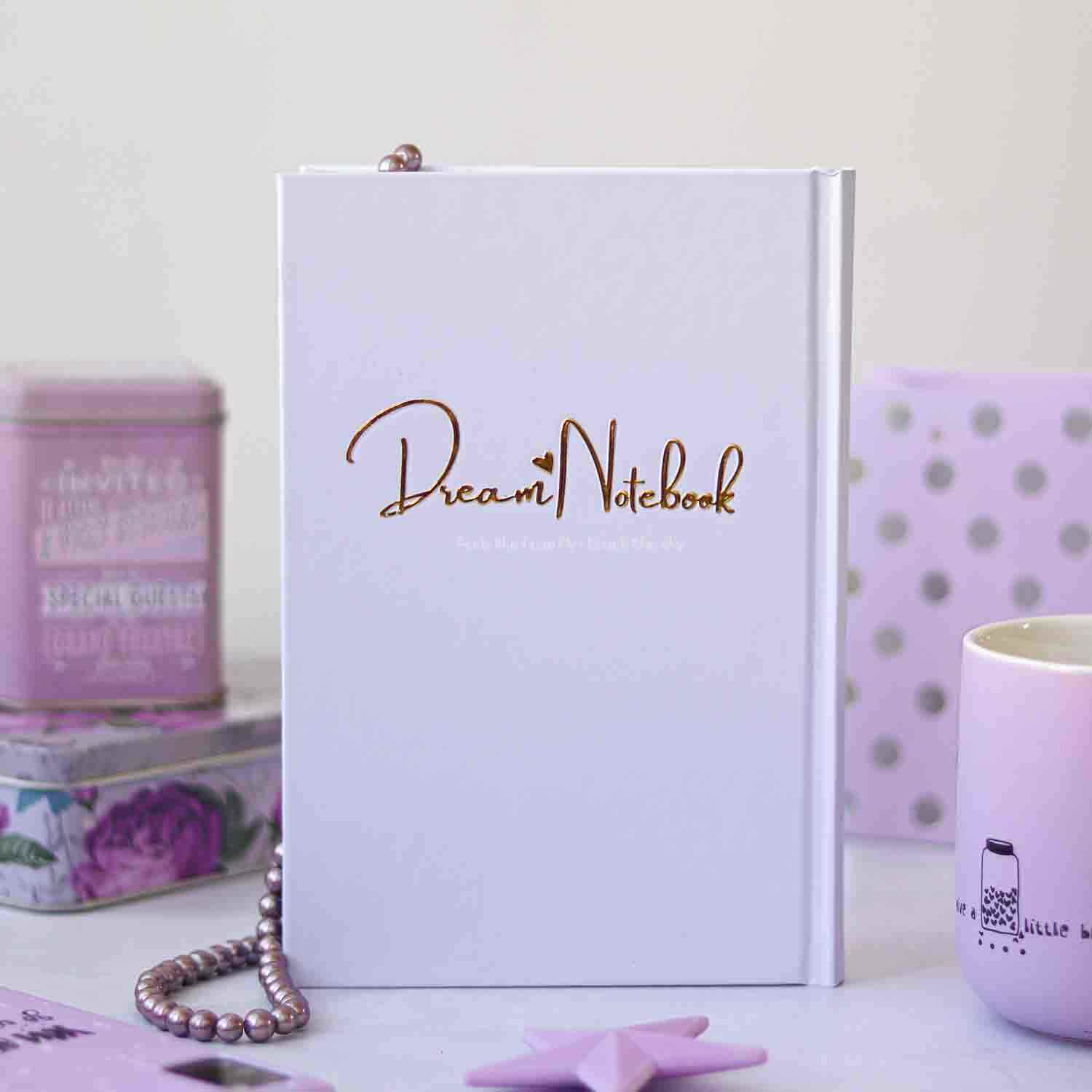 دفتر100برگ خطدارA5 ته دوخت جلدسخت طلاکوب/نقره برگ سری کیوت پالت کد70301