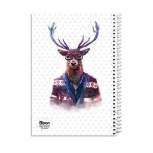 دفتر100برگ وزیری سیمی فانتزی الیپون کد239کارتن36عددی