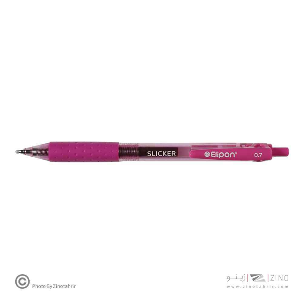 روان نویس فشاری اسلیکر صورتی 0/7 الیپون