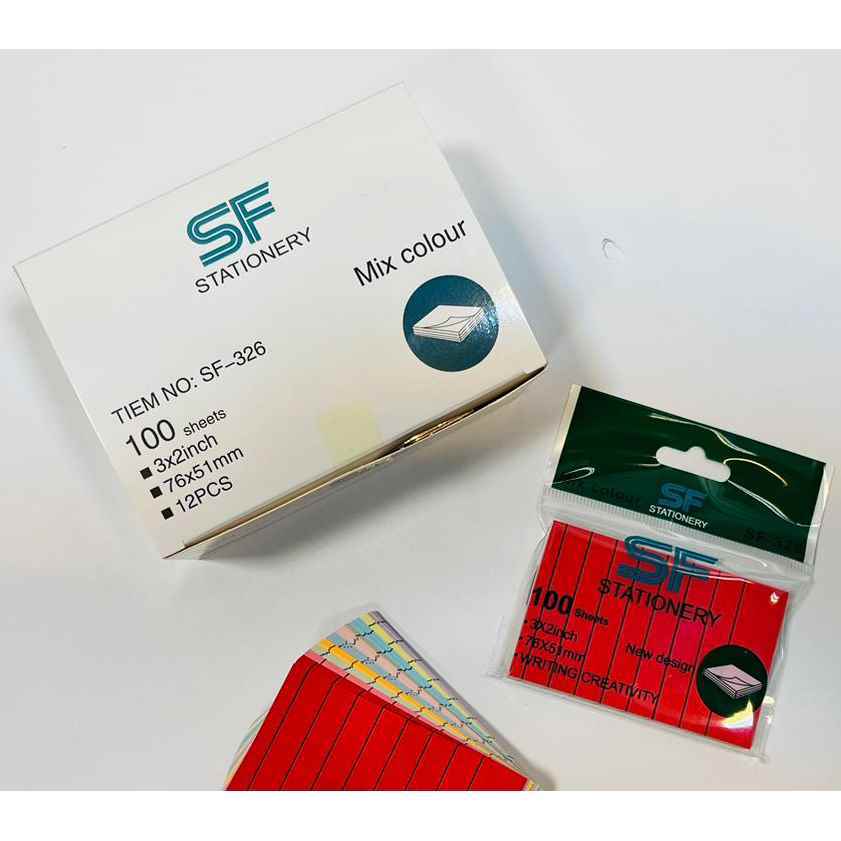 پست ایت100برگ76*51الوان خطدار اس اف کدSF-326