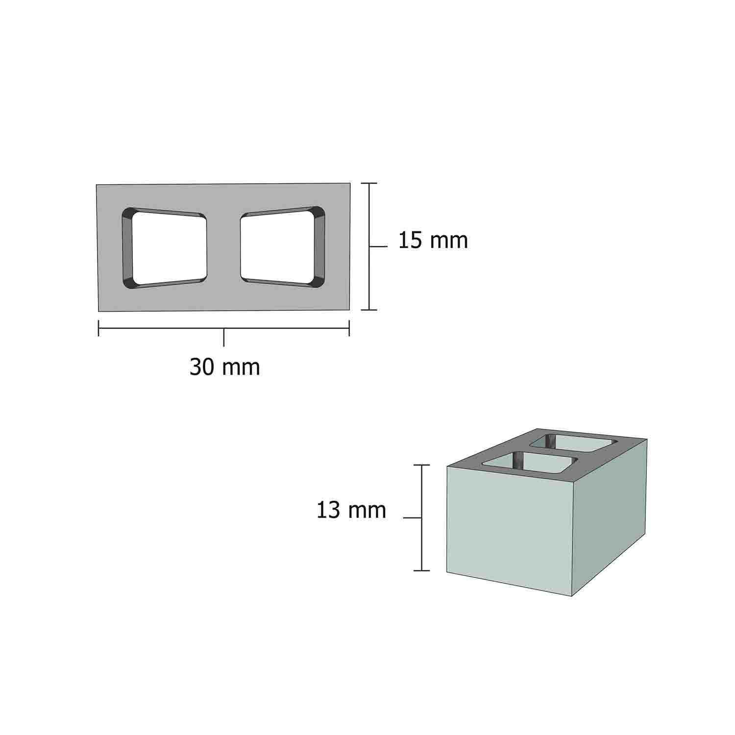 بلوک سیمانی ساده مقیاس1/12تعداد 100عددی اشل