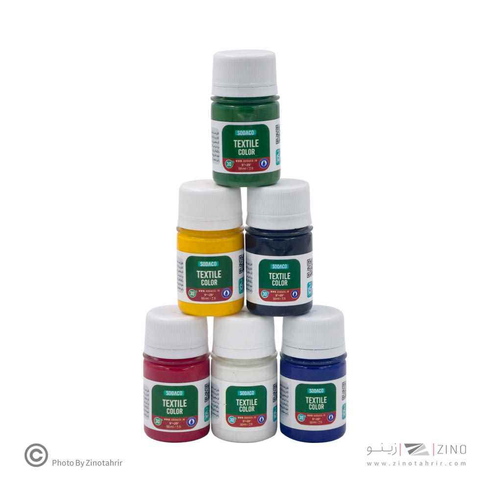 رنگ پارچه30میل سوداکو6رنگ کد01800