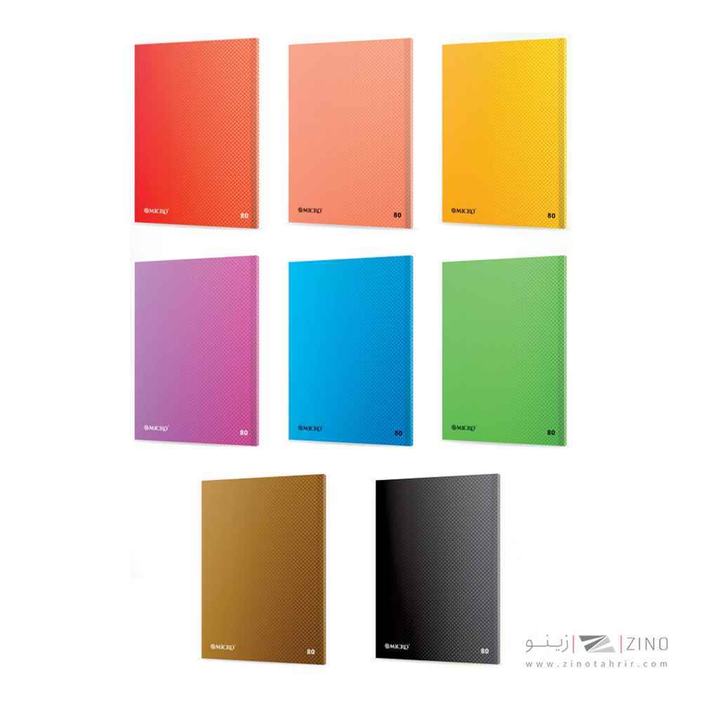 دفتر80برگ وزیری ته چسب میکرو طرح الوان کدD10