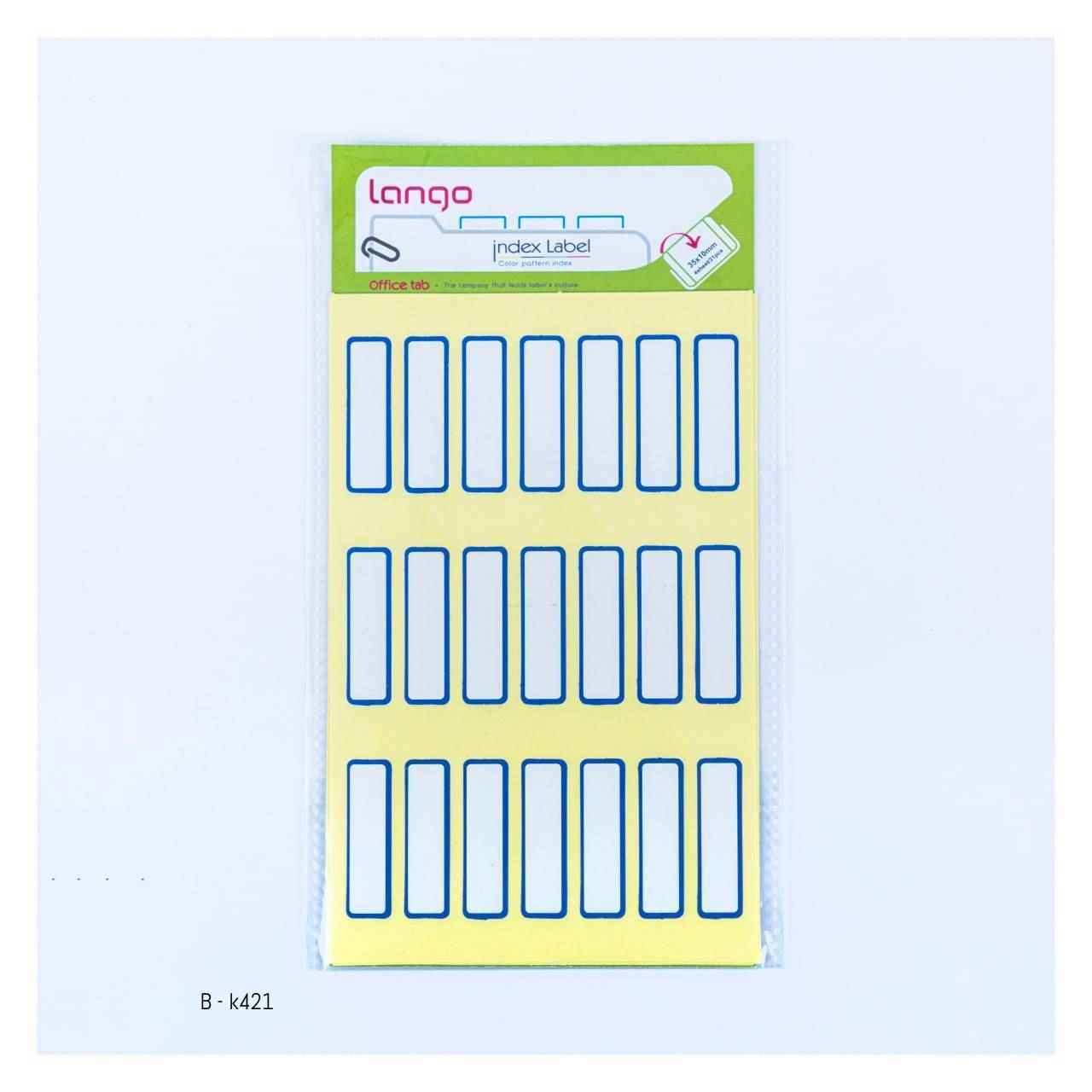 برچسب دورآبی سایز10*35میلیمتر4برگی لانگوکدK-421