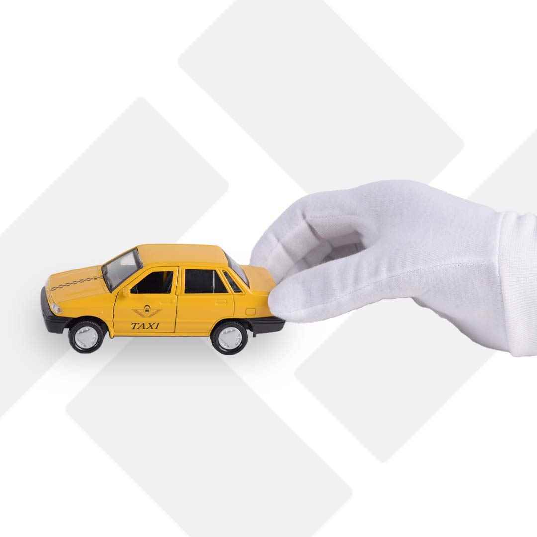 ماشین فلزی پراید تاکسی 1507t طاها 12144