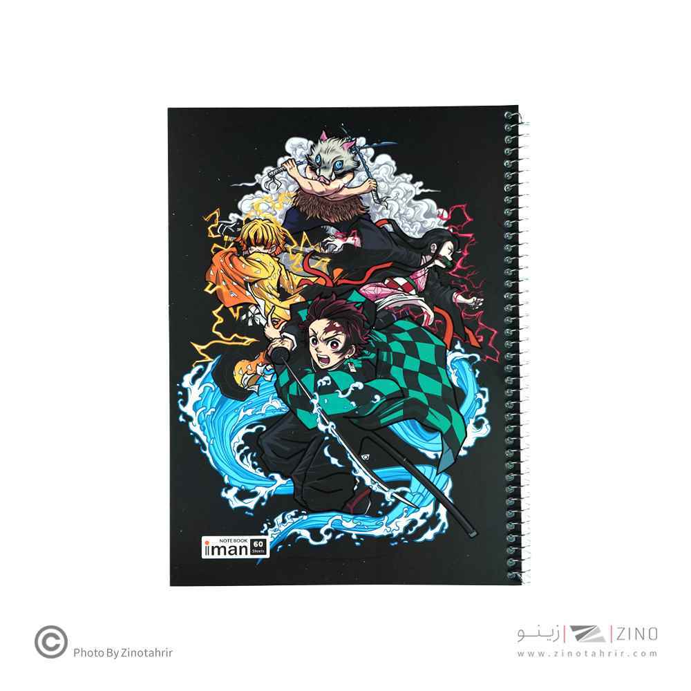 دفتر60برگ وزیری سیمی طرح انیمه ایمان کد0403