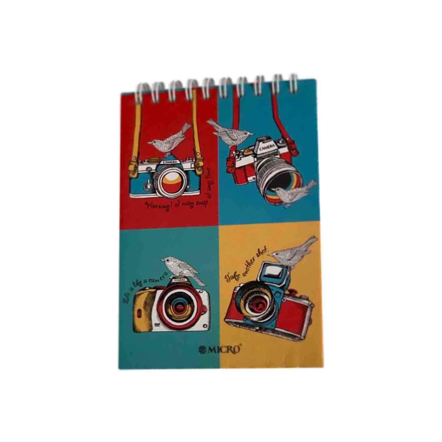 دفتریادداشت سیم ازبالاجلدسخت 13*10 میکرو کدJ12