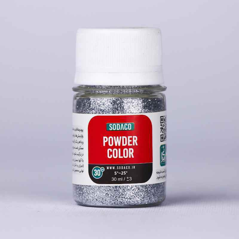 پودر زری 30میل سوداکو نقره ای کد07395