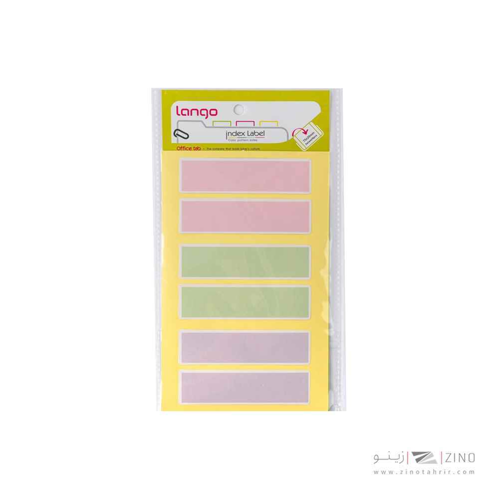 برچسب پاستلی سایز75*20میلیمتر5برگی لانگوکدB-56 یا کد052