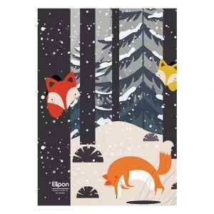 دفتر60برگ وزیری شومیزکلاسیک الیپون کد215کارتن 80عددی