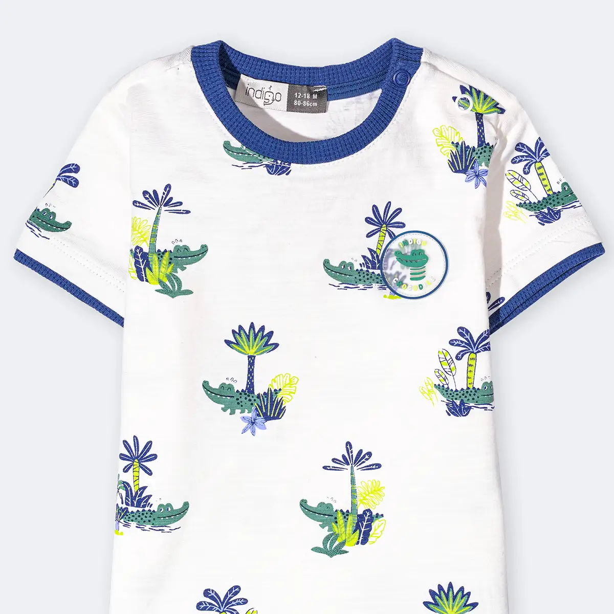 تیشرت و شلوارک پسرانه طرح تمساح کد 14225