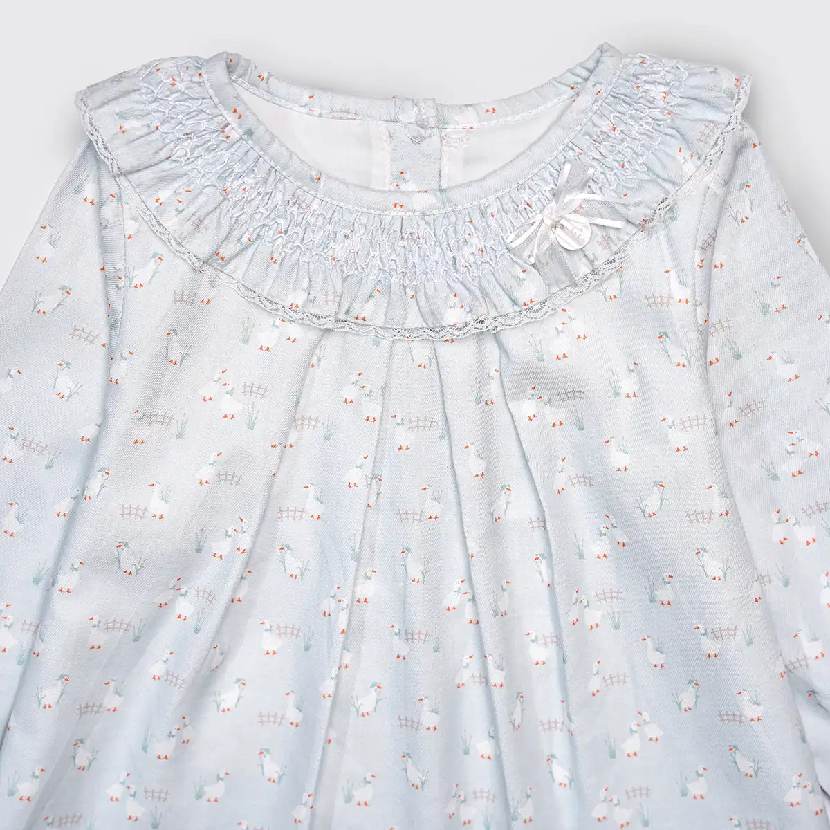 پیراهن دخترانه با تل طرح فارم استوری کد 23168