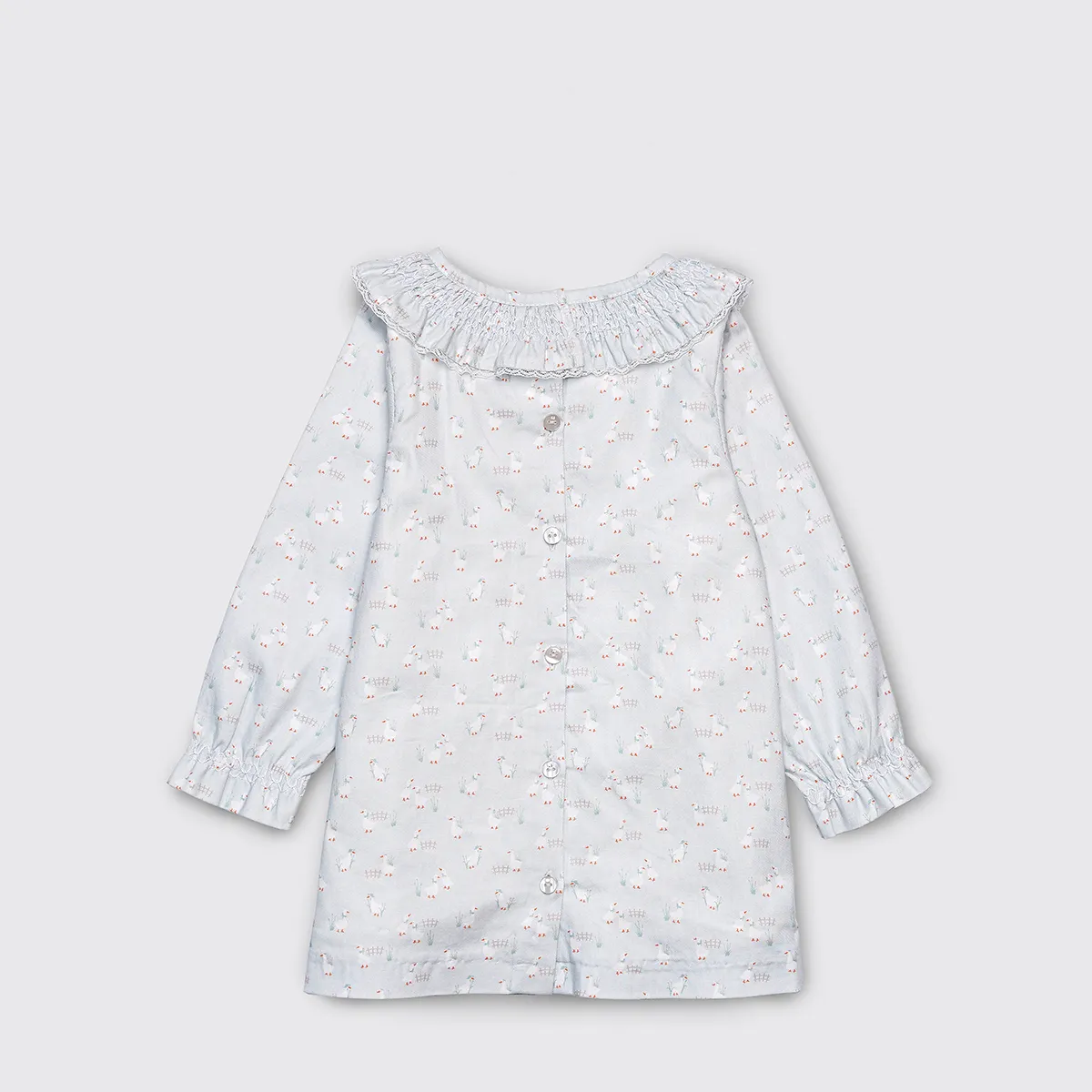 پیراهن دخترانه با تل طرح فارم استوری کد 23168