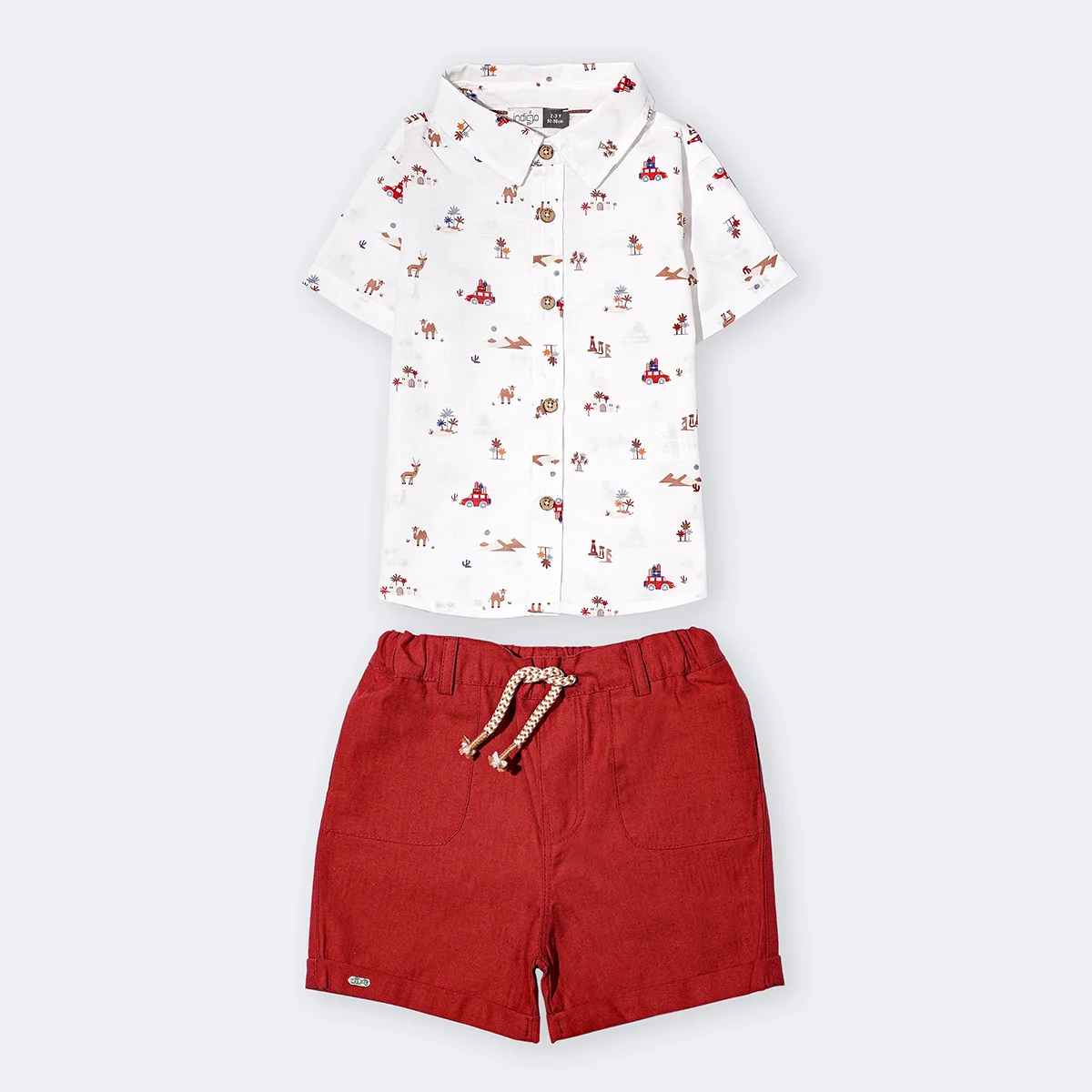 پیراهن و شلوارک پسرانه طرح هامون کد 142341