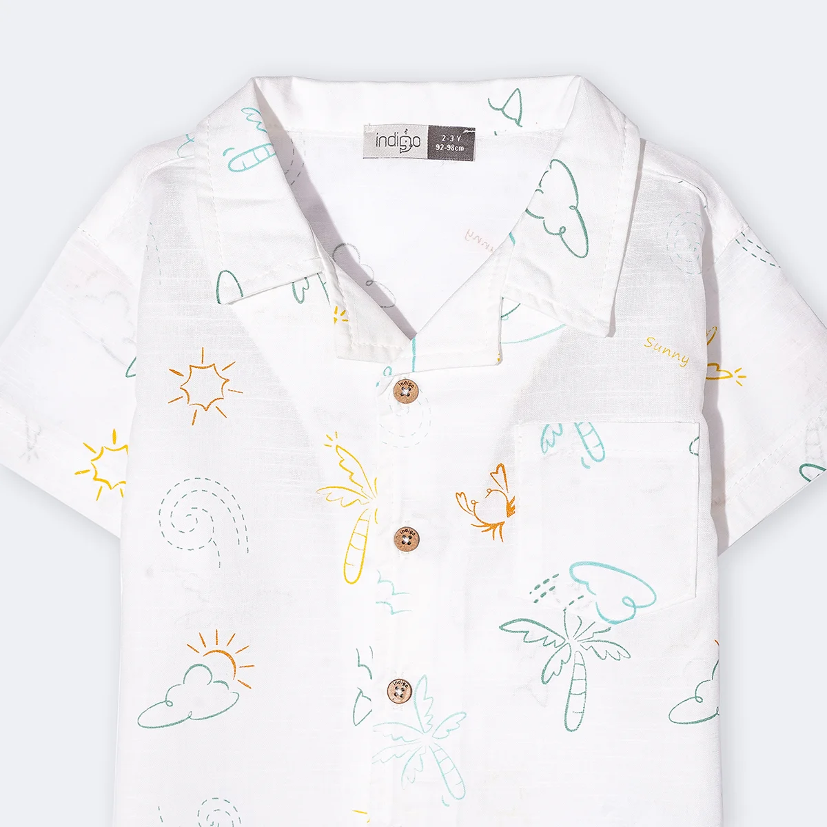 پیراهن و شلوارک پسرانه طرح هاوایی کد 142441