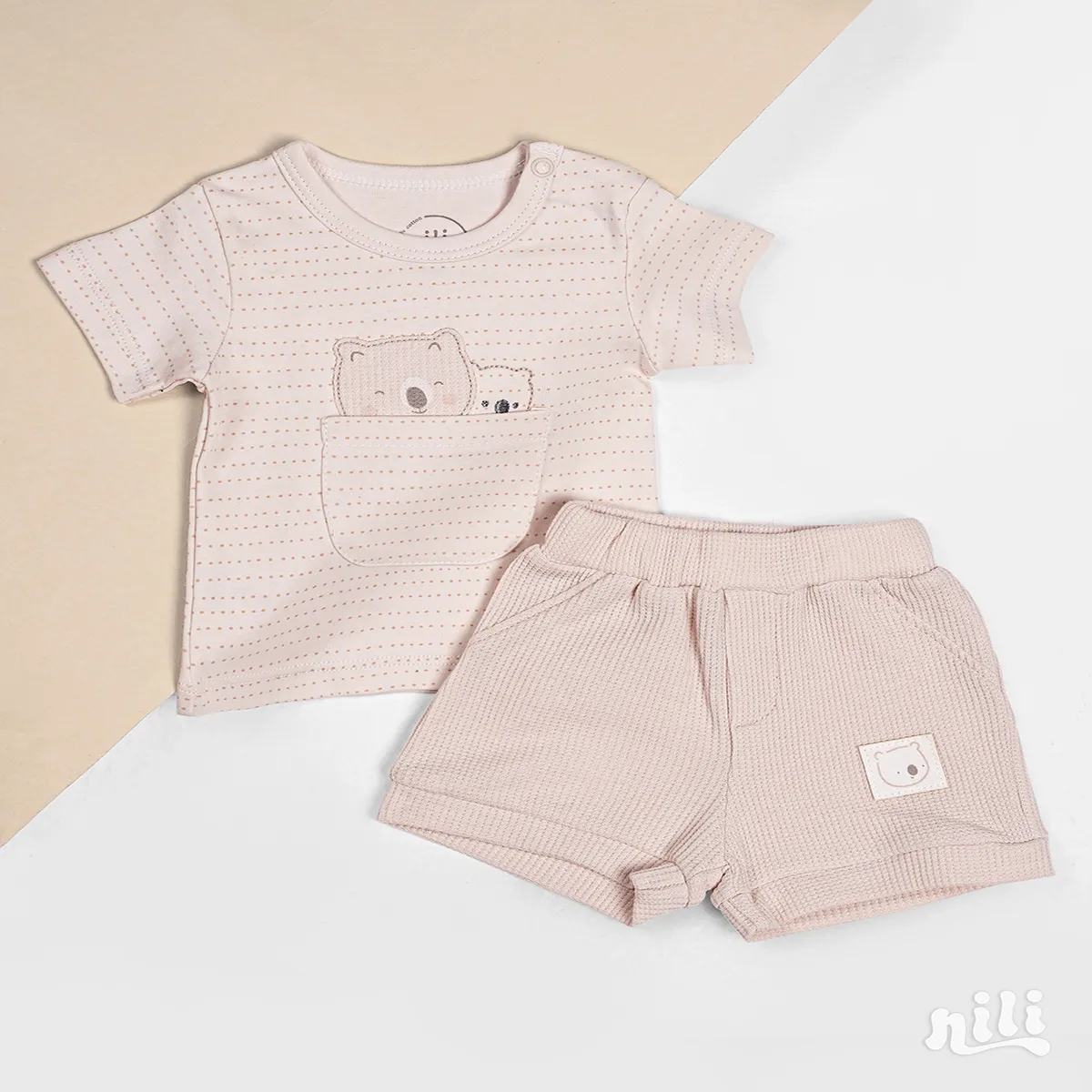 بلوز آستین کوتاه طرح کانگورو و دوستان 9814