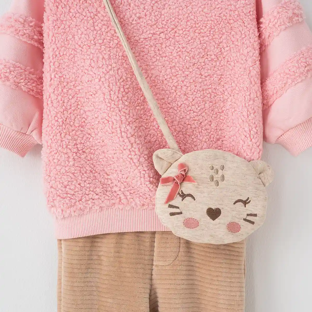 بلوز و شلوار دخترانه با کیف طرح پوپک کد 231201