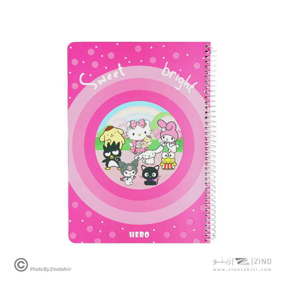 دفتر100برگ وزیری سیمی(حاشیه دار فانتزی) هیرو