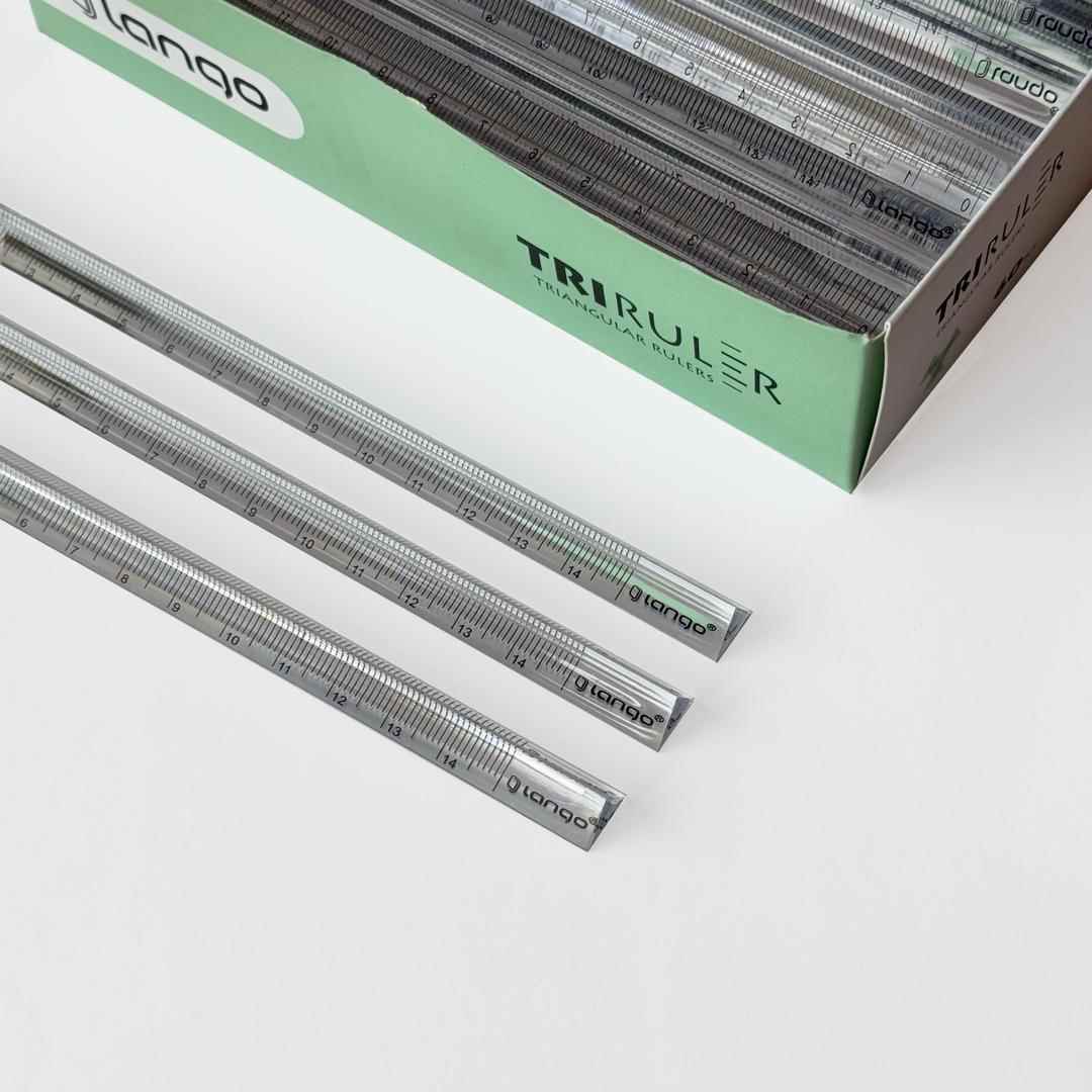 خط کش15سانت کریستال(سه گوش/مثلثی) لانگو شفاف