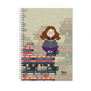 دفتر60برگ دوخط وزیری سیمی فانتزی الیپون کد259کارتن72عددی