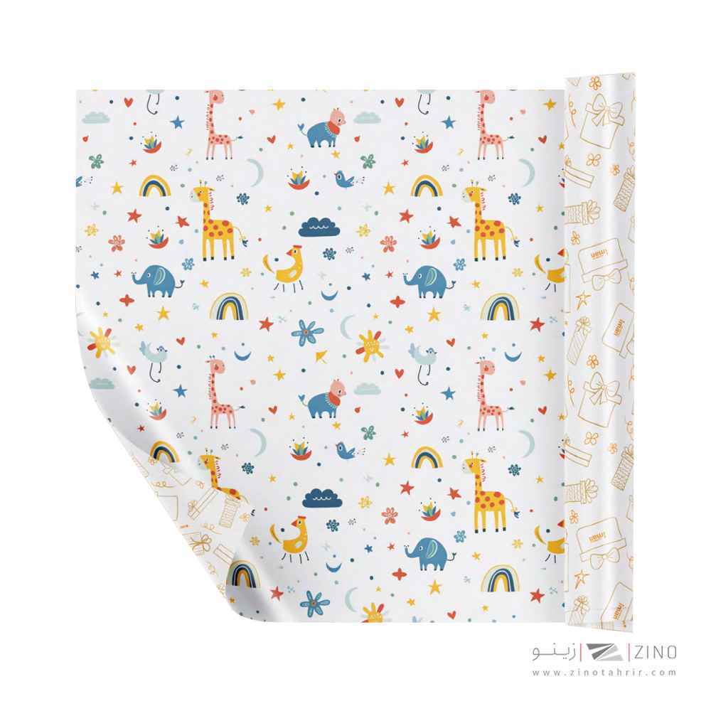 کاغذ کادو دورو ایمان طرح کودکانه یووی2 کد0338