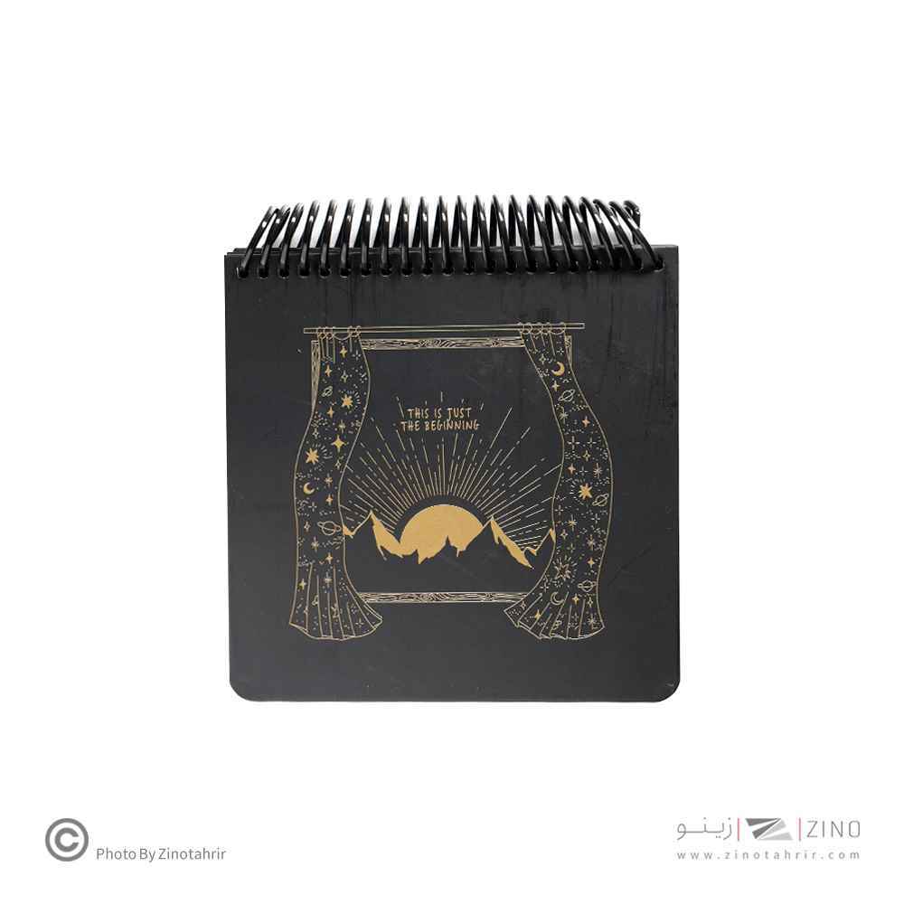 دفتر80برگ کاغذ مشکی(بی خط)140*140سیمی جلد سخت لانگو کدBN-405