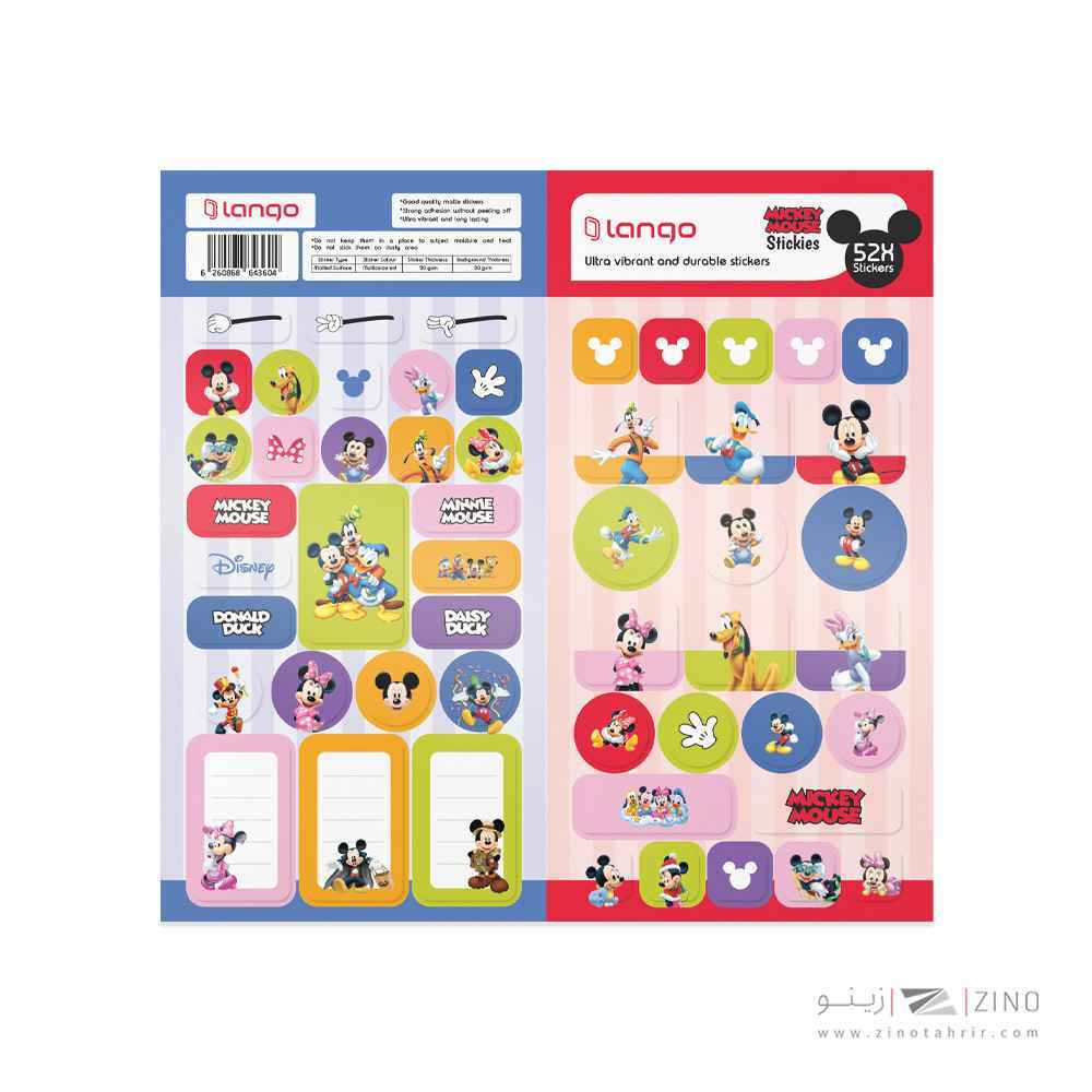 برچسب52تکه لانگو میکی موس