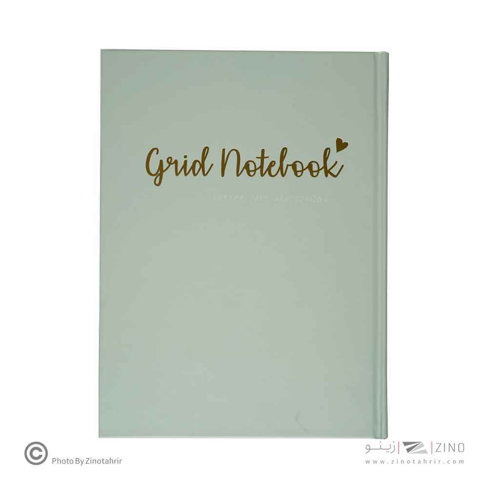 دفتر100برگ شطرنجی A4 ته دوخت جلد سخت طلاکوب/نقره برگ سری کیوت پالت کد70601