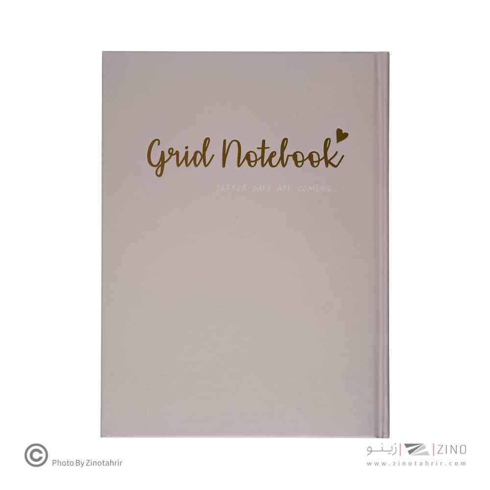 دفتر100برگ شطرنجی A4 ته دوخت جلد سخت طلاکوب/نقره برگ سری کیوت پالت کد70601