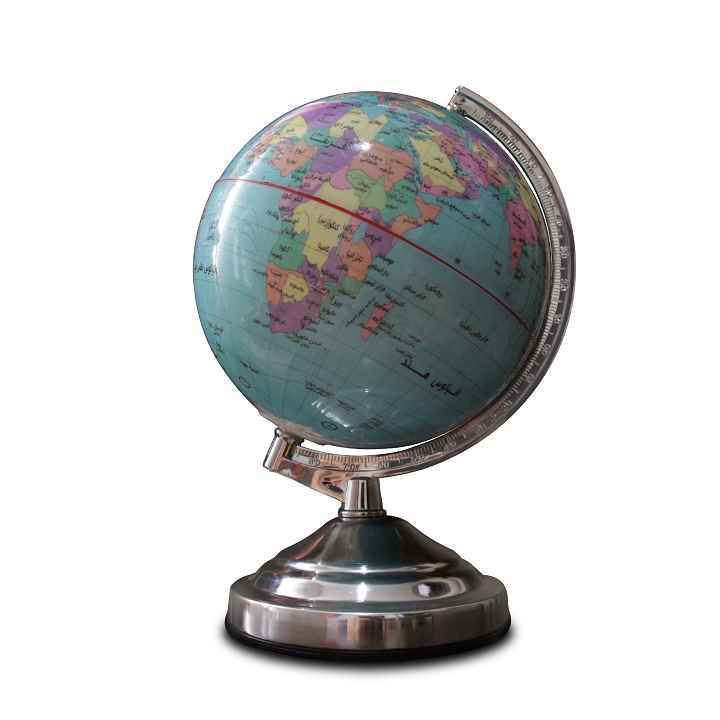 کره جغرافیایی سایز20 پایه کلاسیک آبی فارسی ایده 