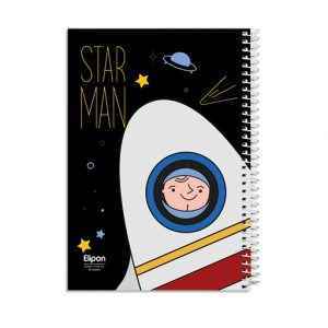 دفتر60برگ وزیری سیمی فانتزی الیپون کد223کارتن72عددی