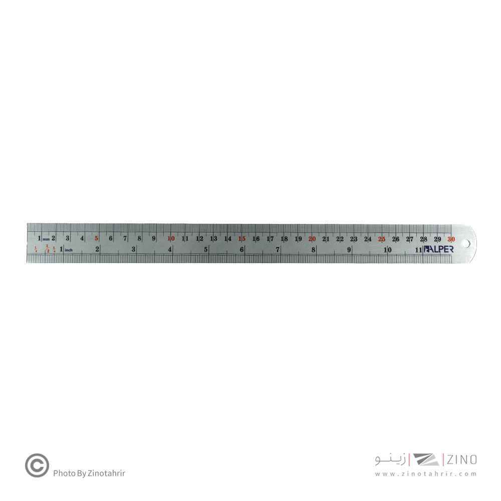 خط کش 30سانت ساده فلزی آلپر